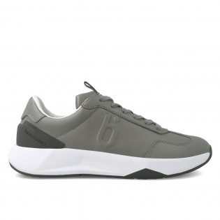 Men's grey leather sports...