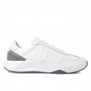 Men's white leather sports...